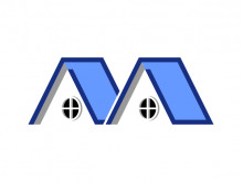 Logotipo M de la casa gemela