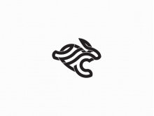 Letter C Rabbit Logo
