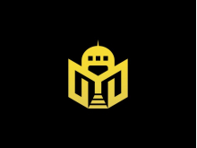 Letter M Mosque Logo