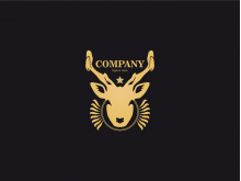 Logotipo de ciervo pavo real