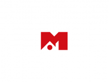 Logotipo de la letra M y el techo