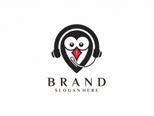 Logotipo de música de pingüinos