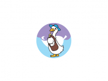 Logotipo de bebida de pato