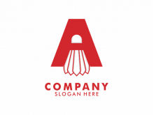 Letter A And Shuttlecock Logo