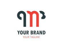 M + Logo de mono