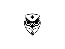 Logotipo de búho médico