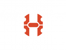 Logotipo de la letra H con estilo