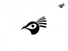 Logotipo de cabeza de pavo real