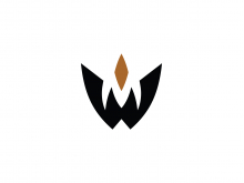 Letra de lujo Mw o logotipo de Mw