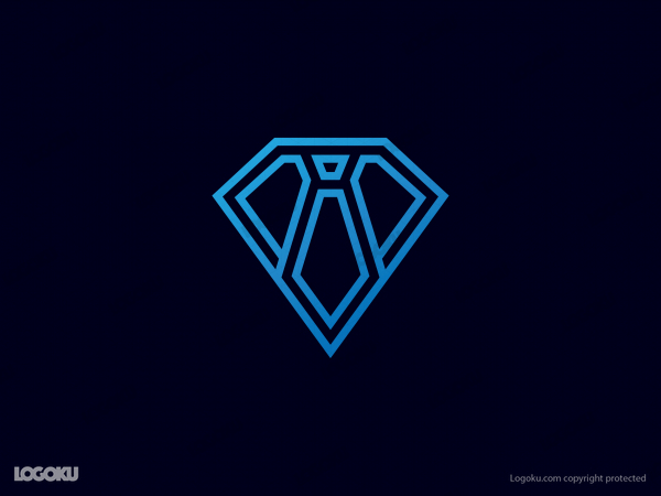Logotipo de corbata de diamante
