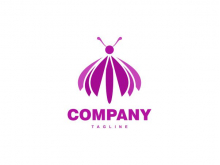 Logotipo de mariposa cebolla