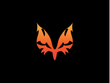 Logotipo de cabeza de zorro de fuego