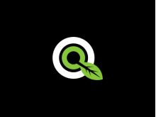 Logotipo de la letra Q Daun