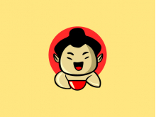 Logotipo de sumo y ramen