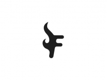 F y logotipo de fuego