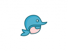 Logotipos de nadadores y delfines