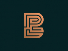 Logotipo abstracto de la letra B