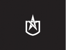 Logotipo de estrella de escudo
