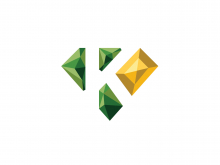 Logotipo de la letra K Diamond