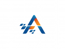 Logotipo de la tecnología digital de la letra A