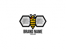 Bee Pencil Glesses Logo
