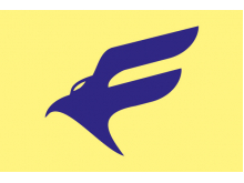 F inicial con logotipo de pájaro