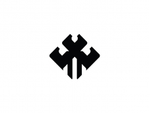 Logotipo de la letra W Skull