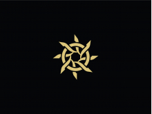 Letter O Sun Logo