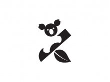Latter K Koala Logo