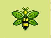 Lebah Daun Logo