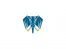 Logotipo de elefante moderno