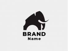 logotipo de mamut o elefante