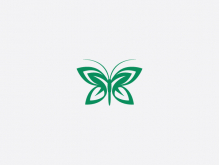 Logotipo de mariposa de crecimiento