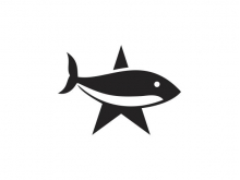 Logotipo de ballenas estelares