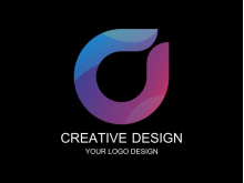 Logotipo inicial de diseño creativo