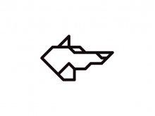 Logotipo de lobo minimalista