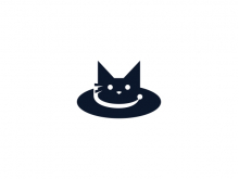 Logotipo de gato y sombrero