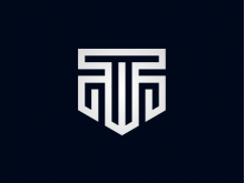Logotipo del monograma de la letra Tm o Mt