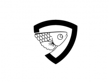 Logotipo de escudo de pez