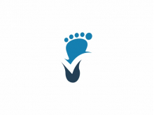Logotipo impreso de pie y garrapata