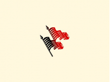 Logotipo de la bandera del mono de refuerzo