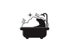 Logotipo de baño de oso