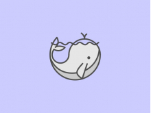 Logotipo de ballena lindo