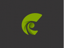 Letter C Wave Logo