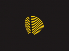 Logotipo abstracto de costilla