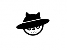 Logotipo de panda en sombrero