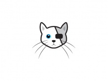 Logotipo de gato pirata