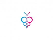 Logotipo de mariposa infinita