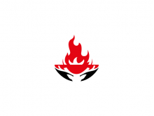 Logotipo de llama con cabeza de venado