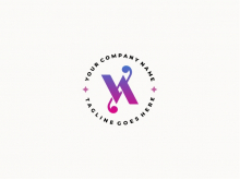 Logotipo de monograma Av o Va